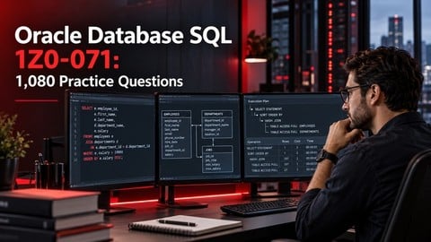 Oracle Database SQL 1Z0-071: 1,080 Practice Questions